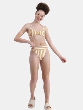 NWT No Boundaries Women’s Feeder Stripe Swim Bottoms, Size XXL